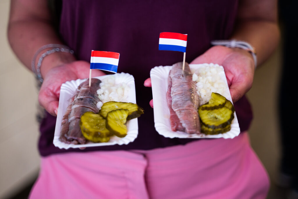 Herring during a food tour Amsterdam. 